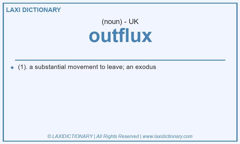 Definition outflux in British English