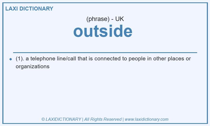 Definition outside in British English