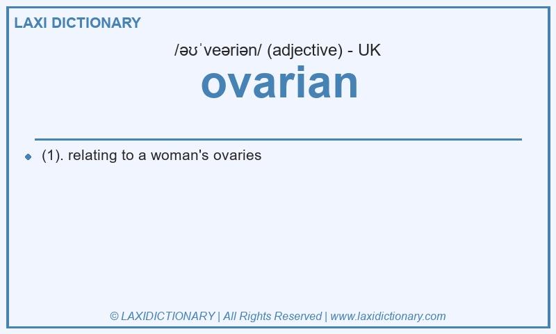 Definition ovarian in British English
