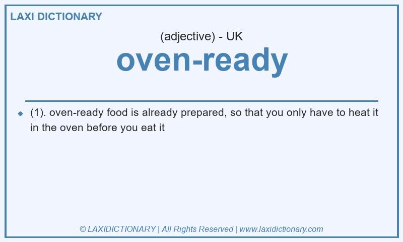 Definition oven-ready in British English