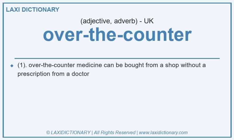 Definition over-the-counter in British English
