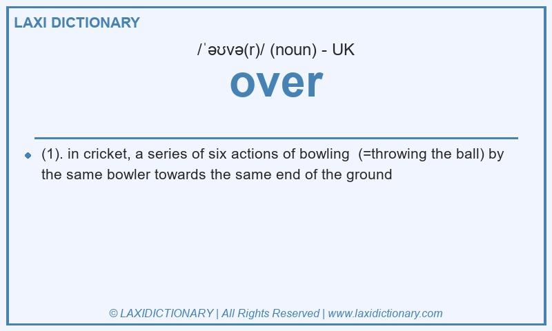 Definition over in British English