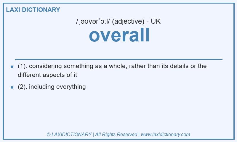 Definition overall in British English