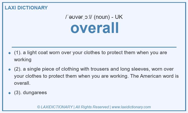 Definition overall in British English