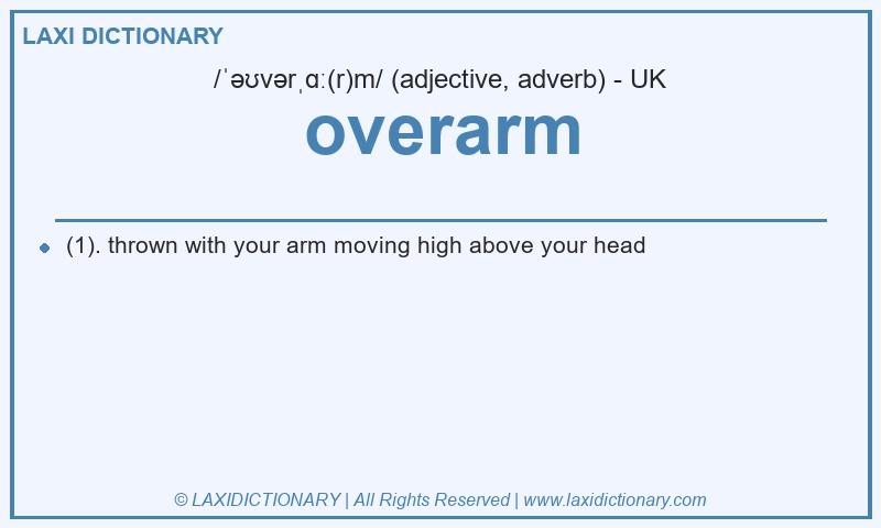 Definition overarm in British English