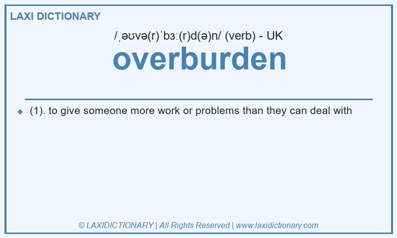 Definition overburden in British English