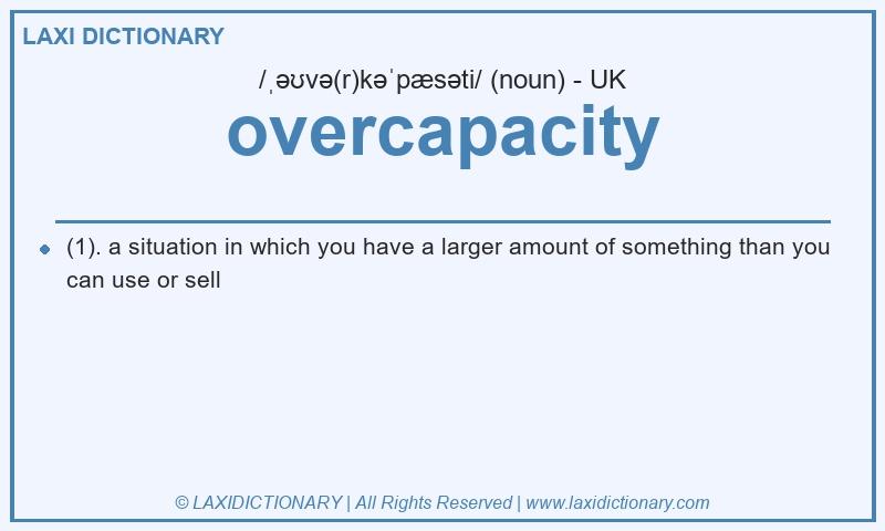 Definition overcapacity in British English