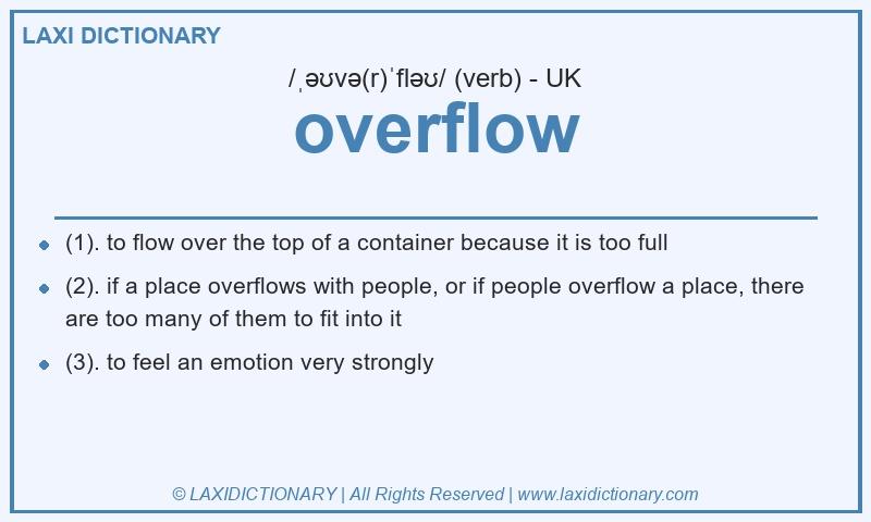 Definition overflow in British English