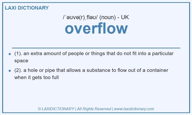 Definition overflow in British English