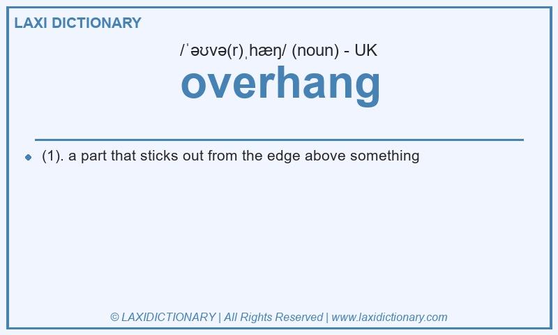 Definition overhang in British English
