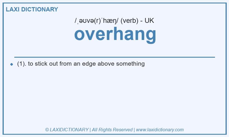 Definition overhang in British English