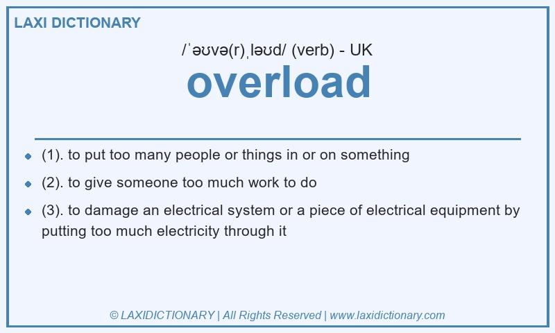 Definition overload in British English