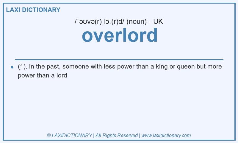 Definition overlord in British English