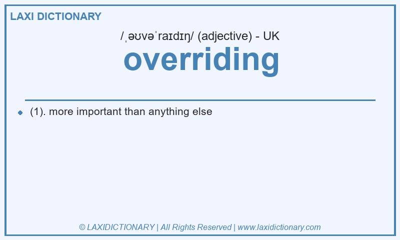 Definition overriding in British English