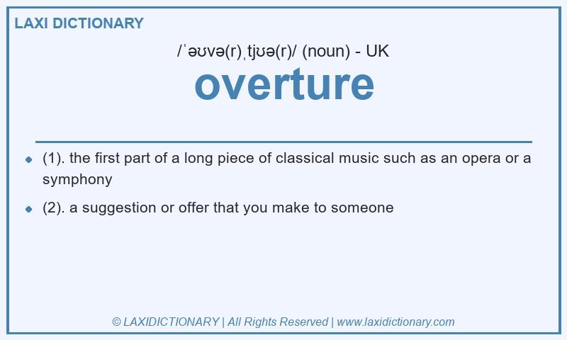 Definition overture in British English