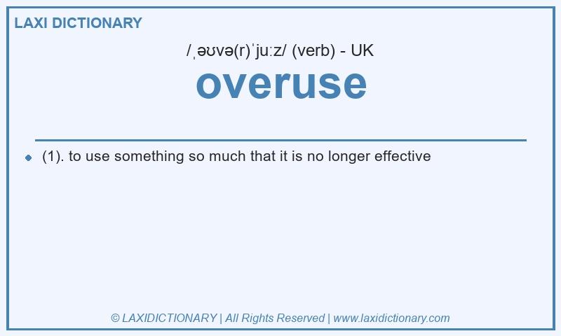 Definition overuse in British English