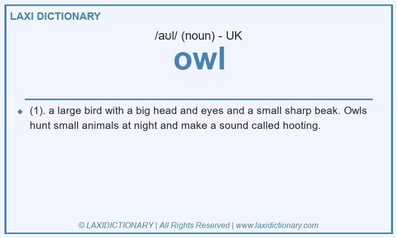 Definition owl in British English
