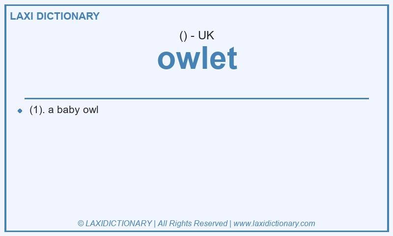 Definition owlet in British English