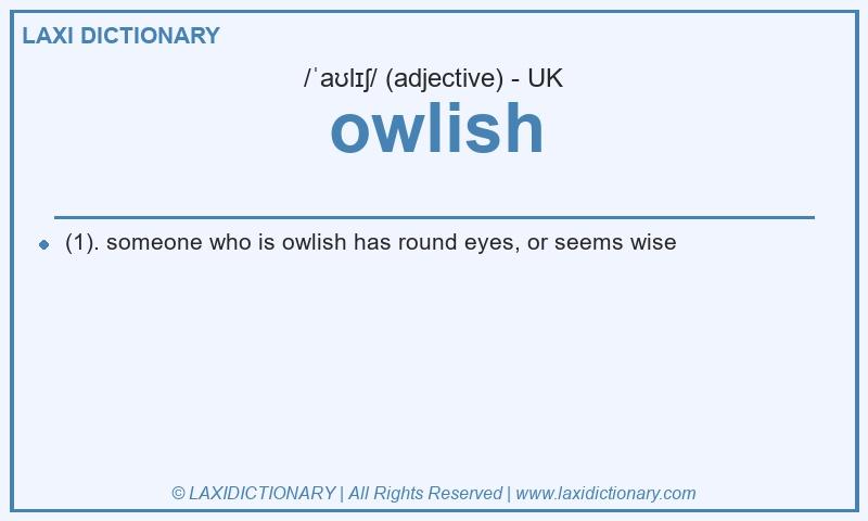 Definition owlish in British English