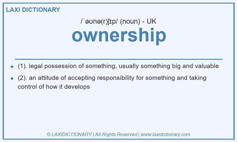 Definition ownership in British English