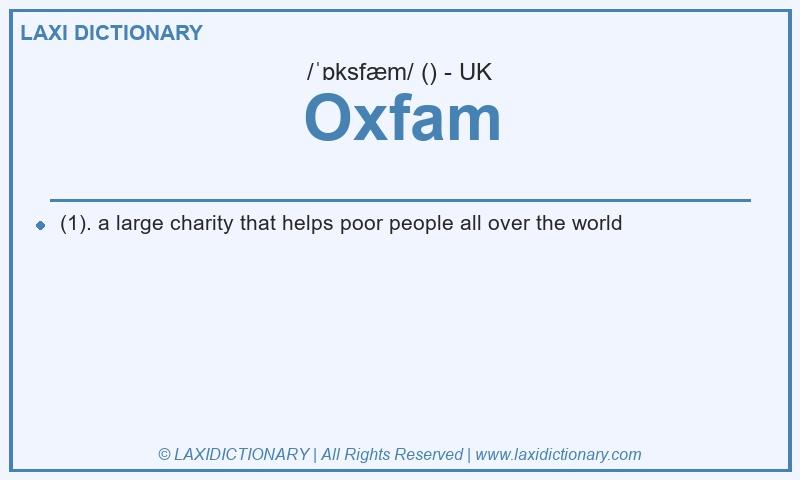 Definition Oxfam in British English
