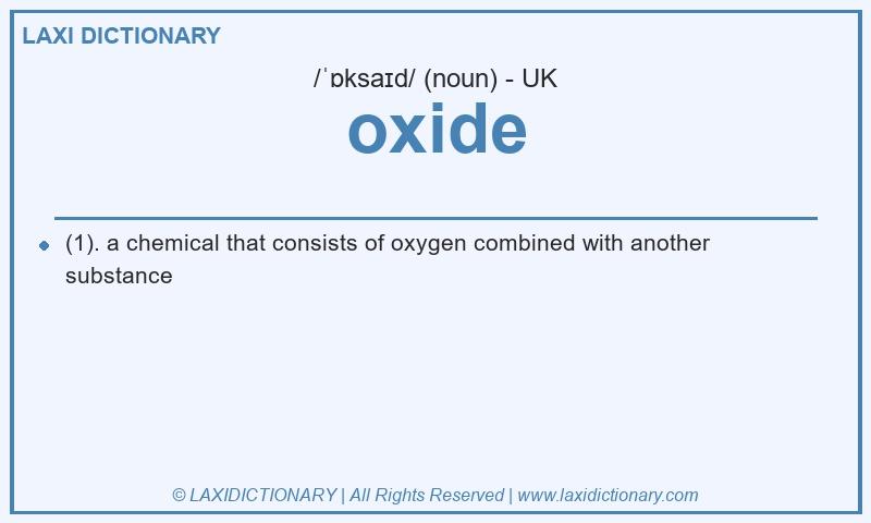 Definition oxide in British English