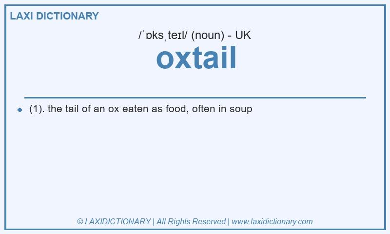 Definition oxtail in British English