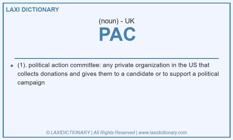 Definition PAC in British English