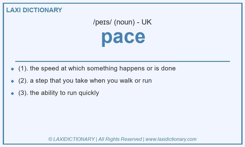 Definition pace in British English