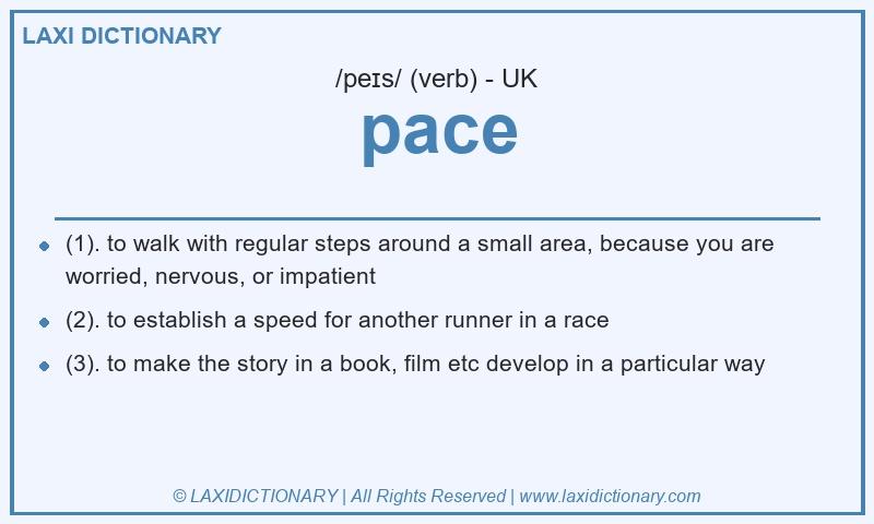 Definition pace in British English