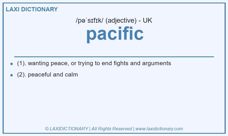 Definition pacific in British English