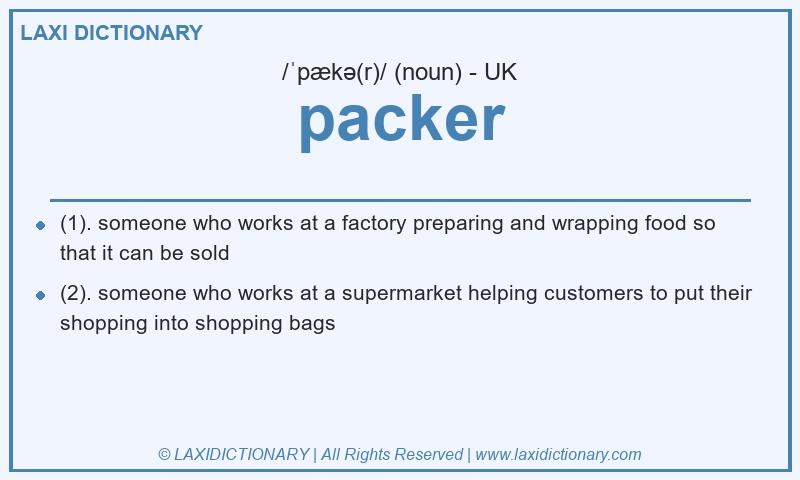 Definition packer in British English