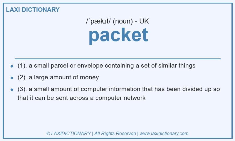 Definition packet in British English