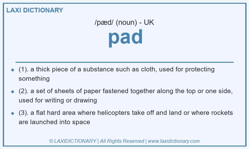 Definition pad in British English