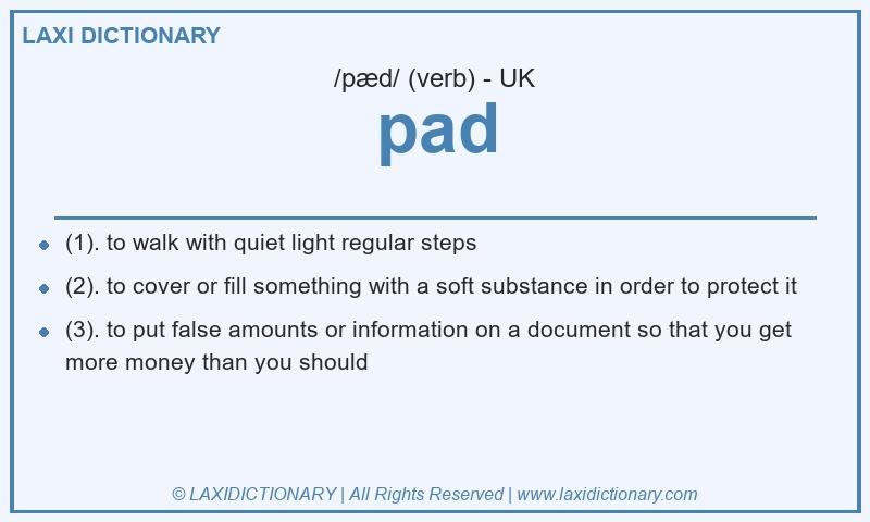 Definition pad in British English