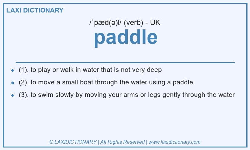 Definition paddle in British English