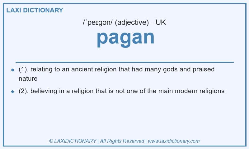 Definition pagan in British English