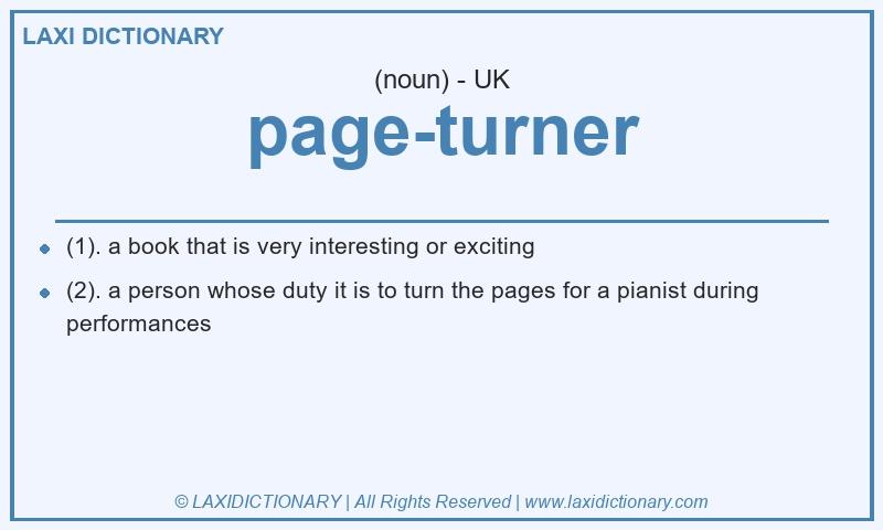 Definition page-turner in British English