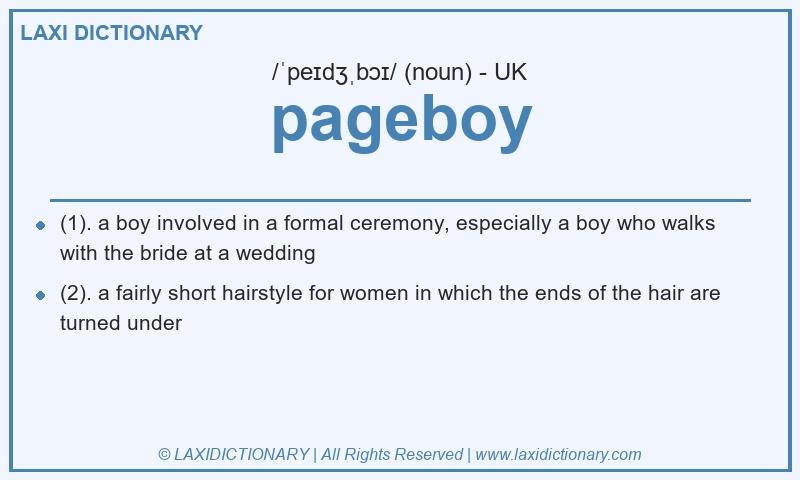 Definition pageboy in British English