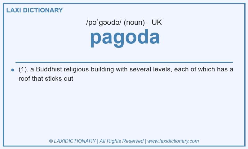 Definition pagoda in British English