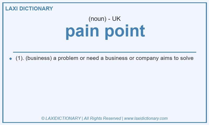 Definition pain point in British English