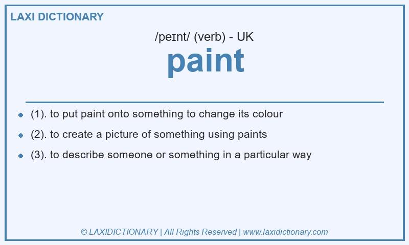 Definition paint in British English