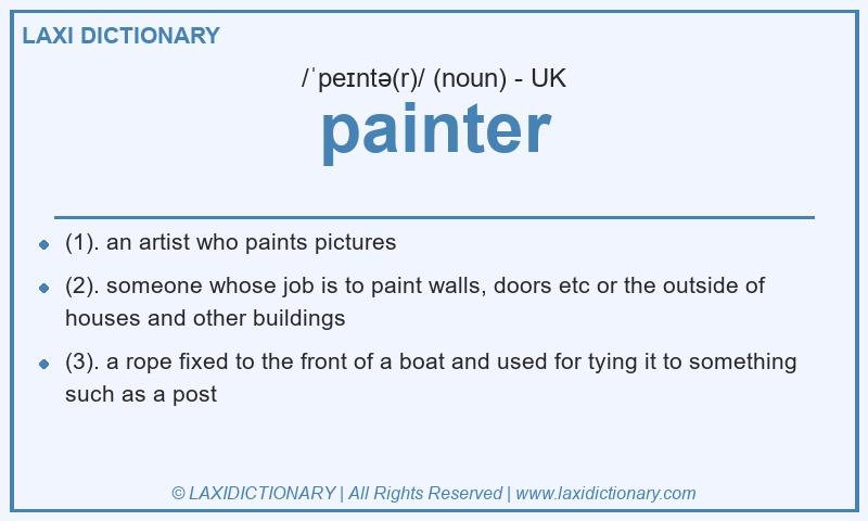 Definition painter in British English
