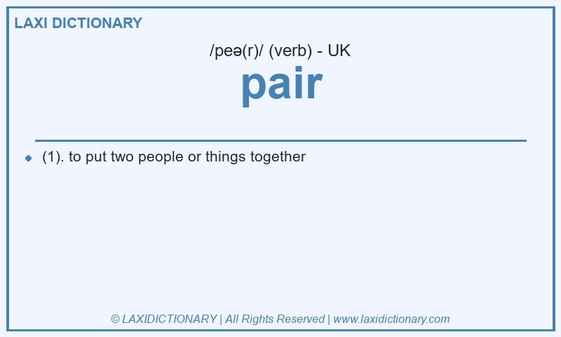 Definition pair in British English
