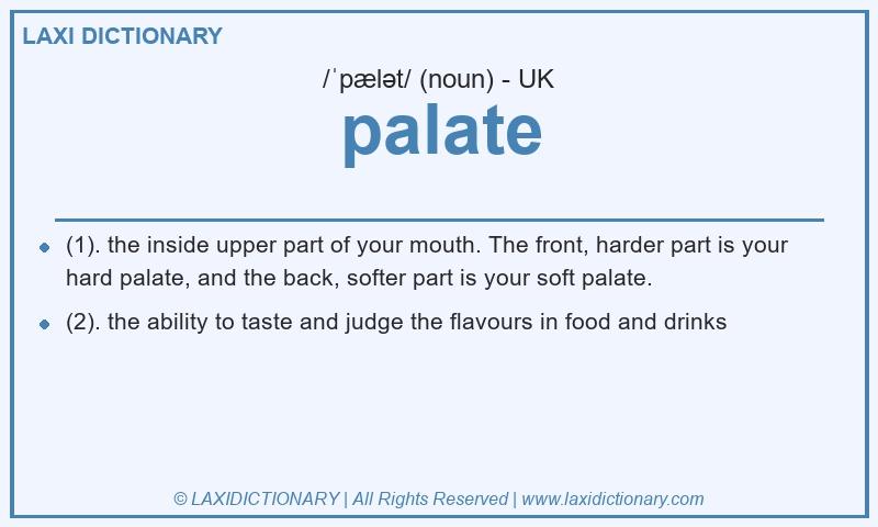 Definition palate in British English
