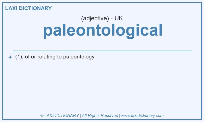 Definition paleontological in British English