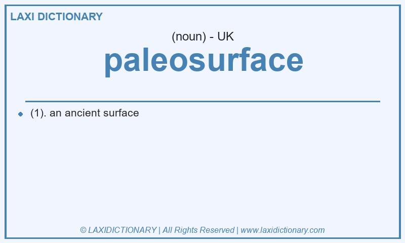 Definition paleosurface in British English