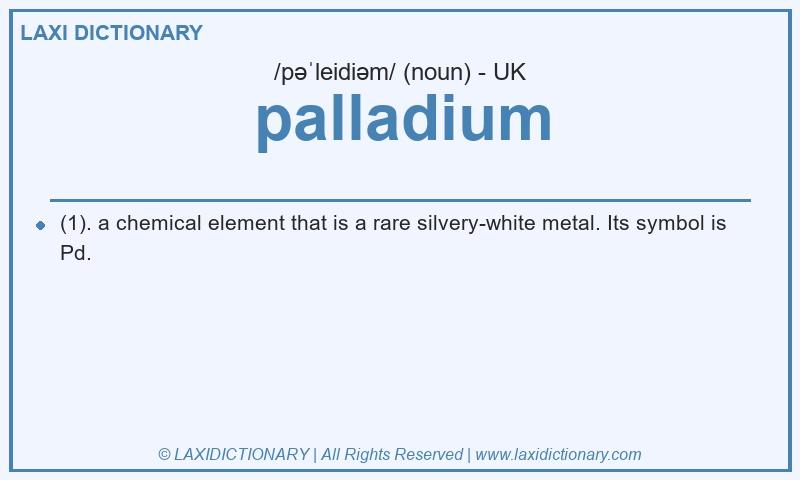 Definition palladium in British English