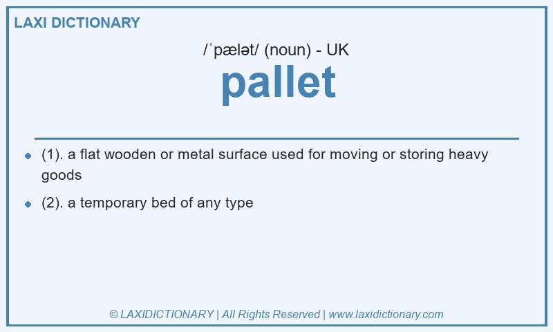 Definition pallet in British English