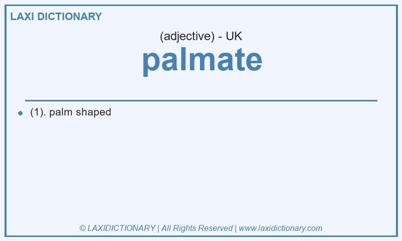 Definition palmate in British English